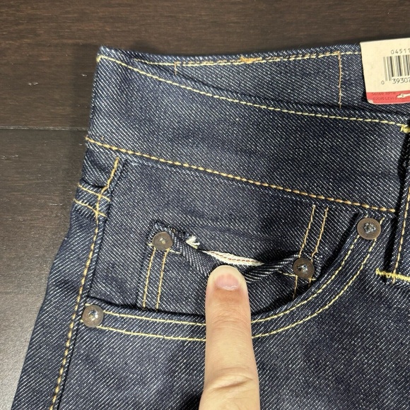 Levi's 511 Jeans 28 x 32 Selvedge Raw Unwashed Denim Slim Straight Red Tab 81 - Picture 4 of 8